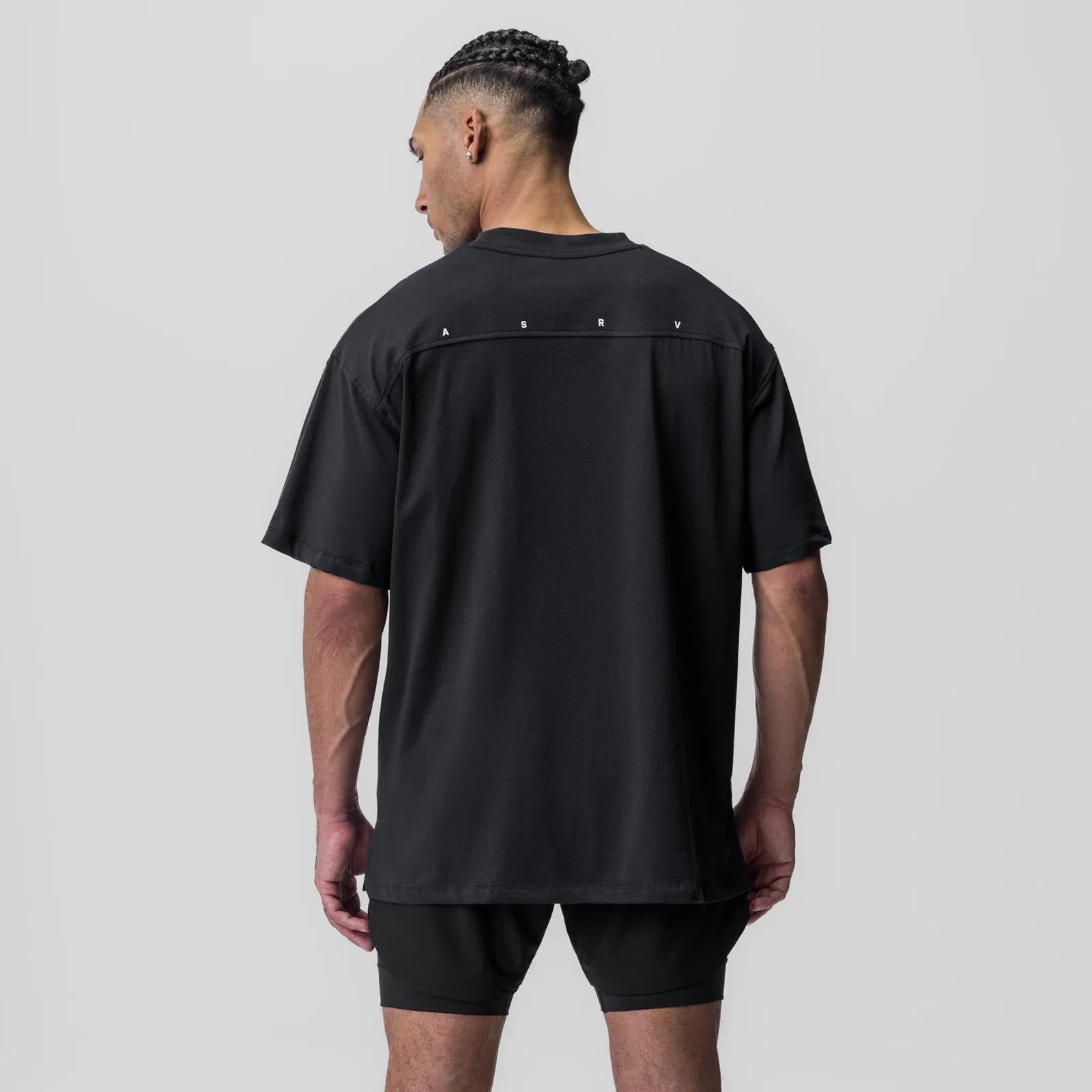 0824. Supima® Oversized Tee - Dusk Black