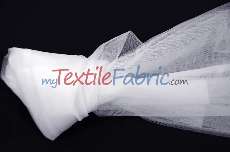 108" Wide Bridal Tulle | Nylon Tulle Illusion Fabric | Soft Bridal Veil & Decor | 50 Yard Bolt |