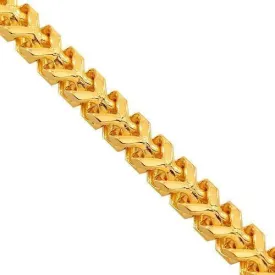 10k Yellow Gold Mens Franco Chain 5 mm