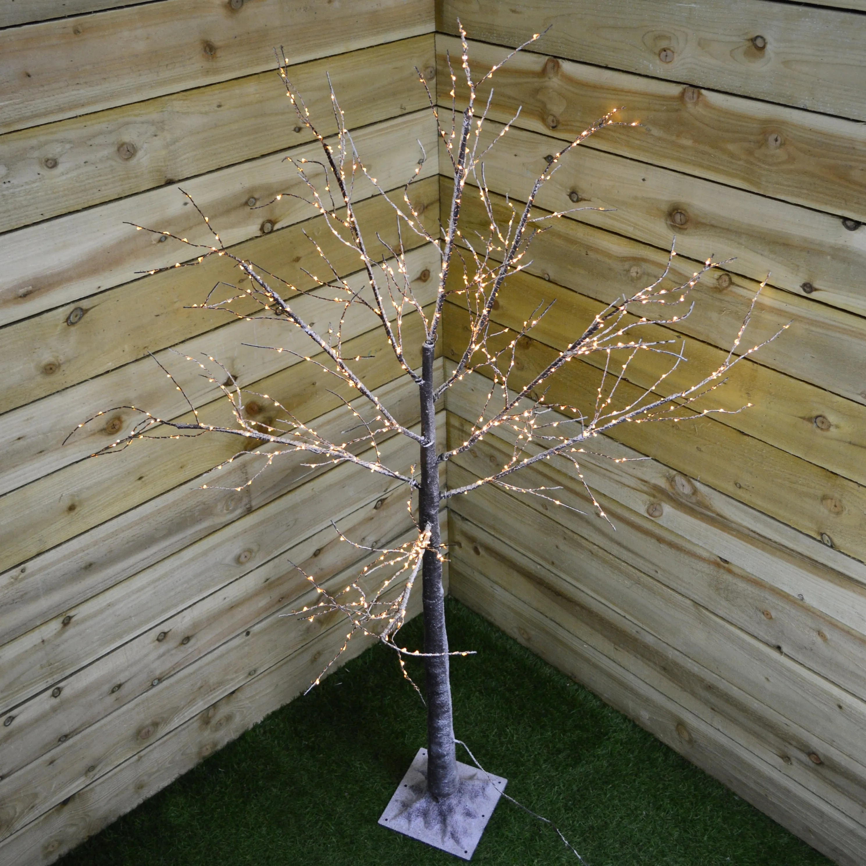 1.7m Christmas Birch Tree With 600 Warm White LED Lights Christmas Decoration