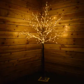 1.7m Christmas Birch Tree With 600 Warm White LED Lights Christmas Decoration