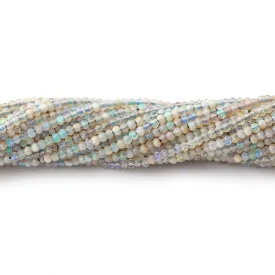 1.8mm Translucent Grey Australian Opal micro faceted rondelle beads 12.5 inch 220 pieces