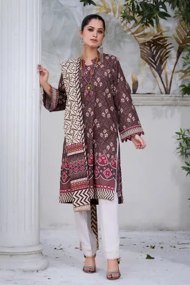 2PC Unstitched Printed Lawn Shirt and Dupatta KSD-2657