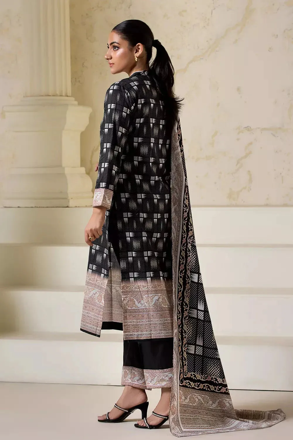 3PC Printed Unstitched Lawn Suit KLA-2751