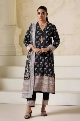 3PC Printed Unstitched Lawn Suit KLA-2751