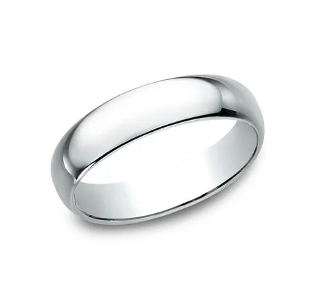 5 mm Light Comfort Fit Men's Wedding Band- size 10