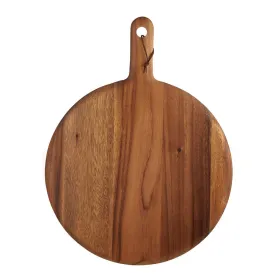 Acacia Wood Board Round with Handle 37x49x1.5