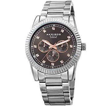 Akribos Xxiv Grey Dial Stainless Steel Men's Watch AK958SSGY