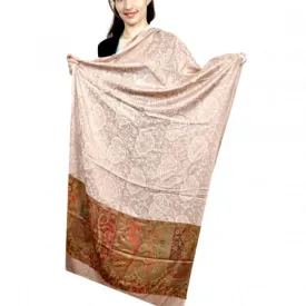 Amazing New Designer Beige Color New Design Silky Wrap