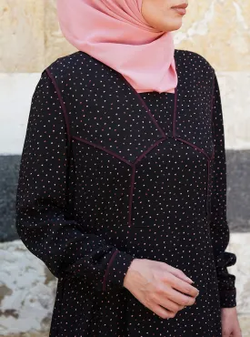 Bias Trim Printed Abaya