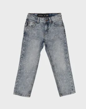 Boy's Slim Fit Straight Jeans-Sky