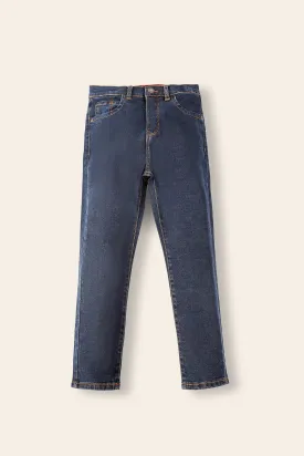 Buttoned Denim Slim Fit Jeans