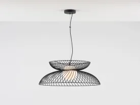 Charcoal grey cage ceiling light