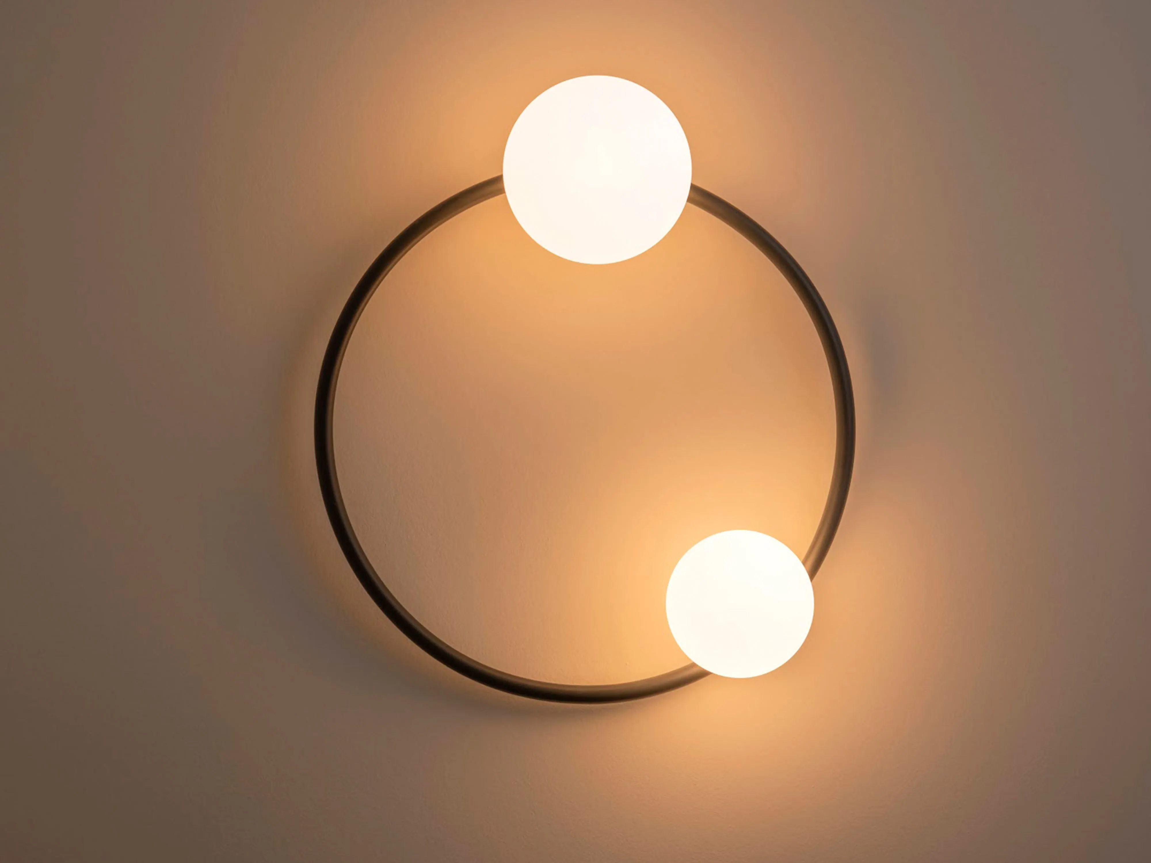 Charcoal grey ring wall light