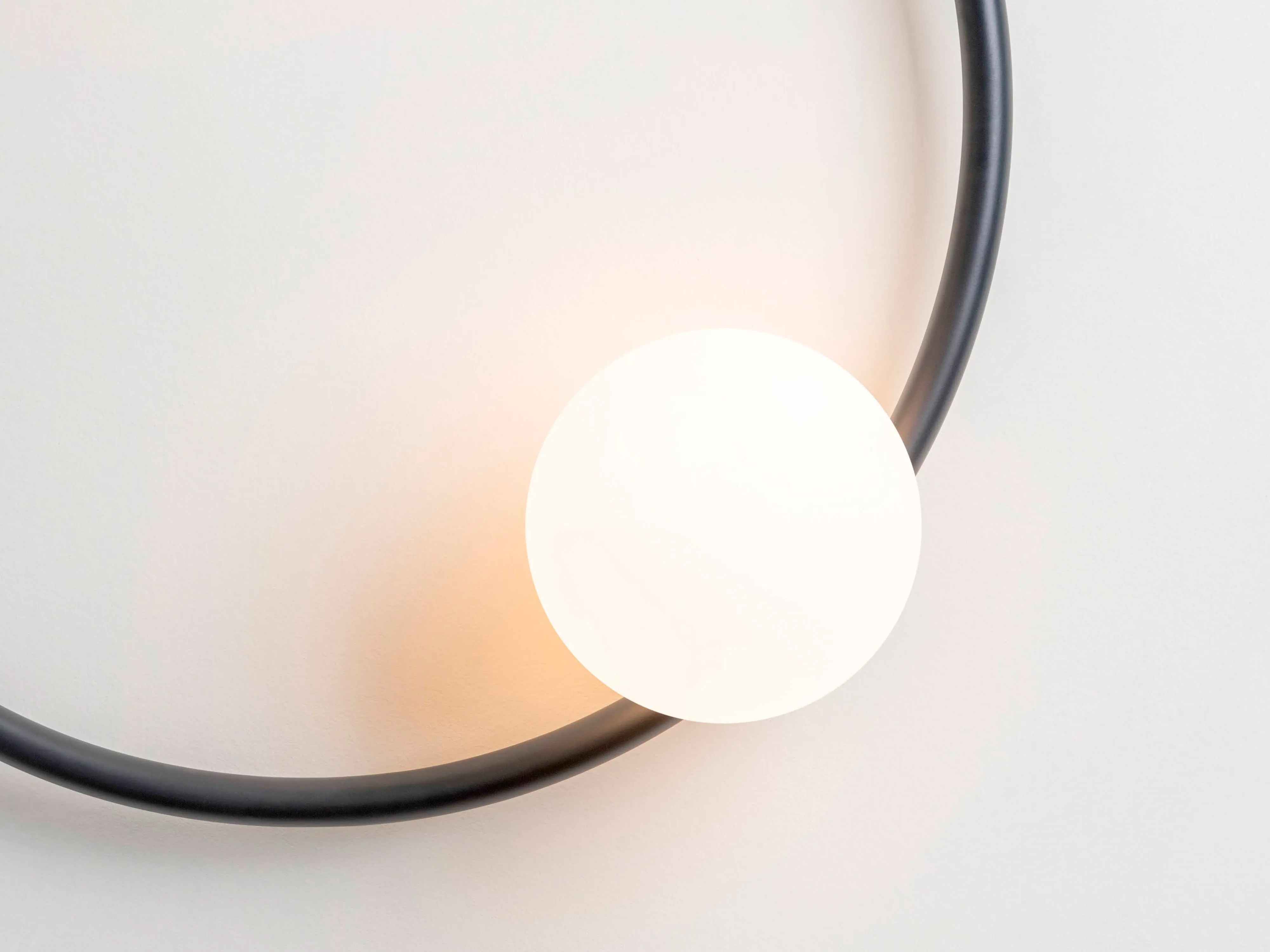 Charcoal grey ring wall light