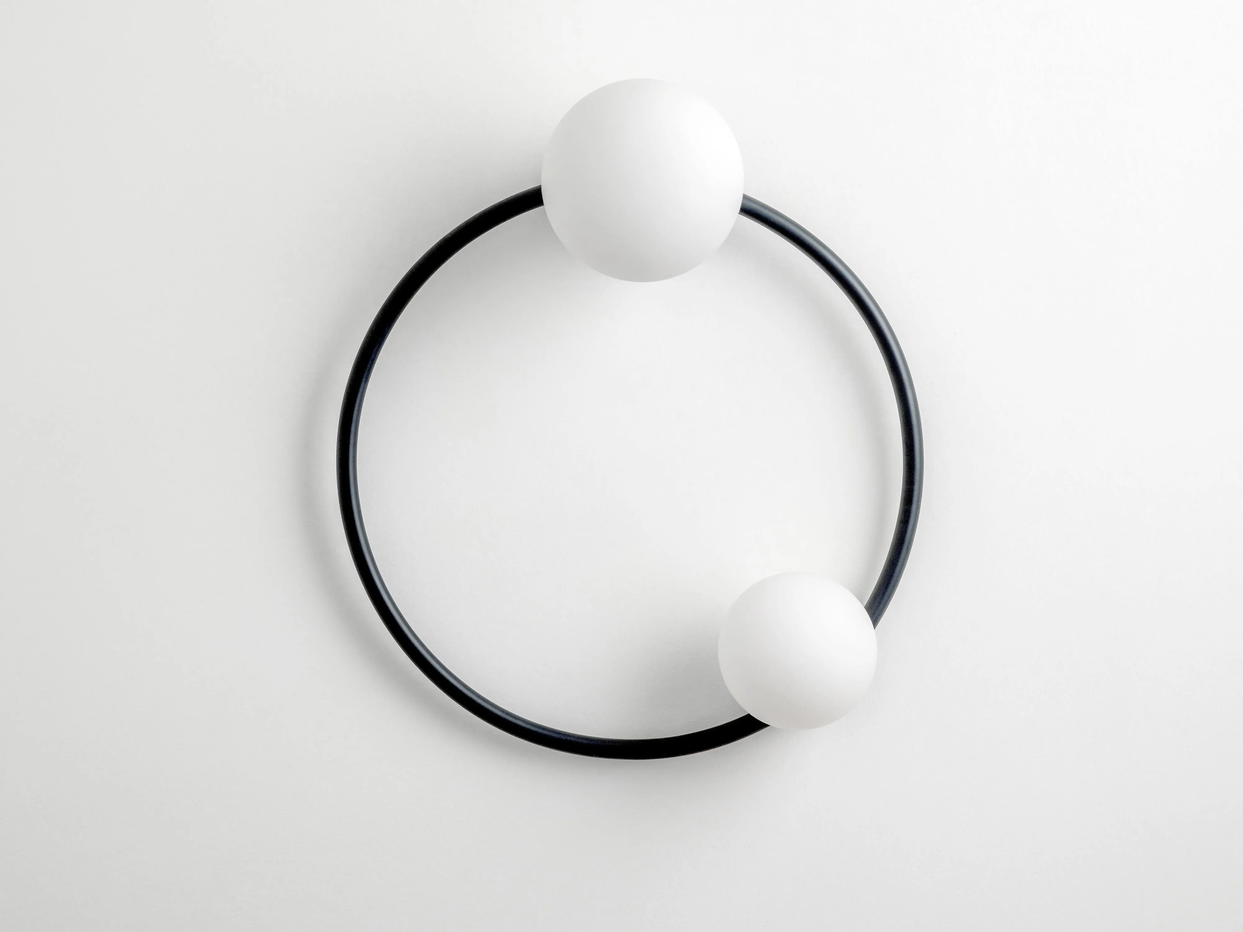 Charcoal grey ring wall light