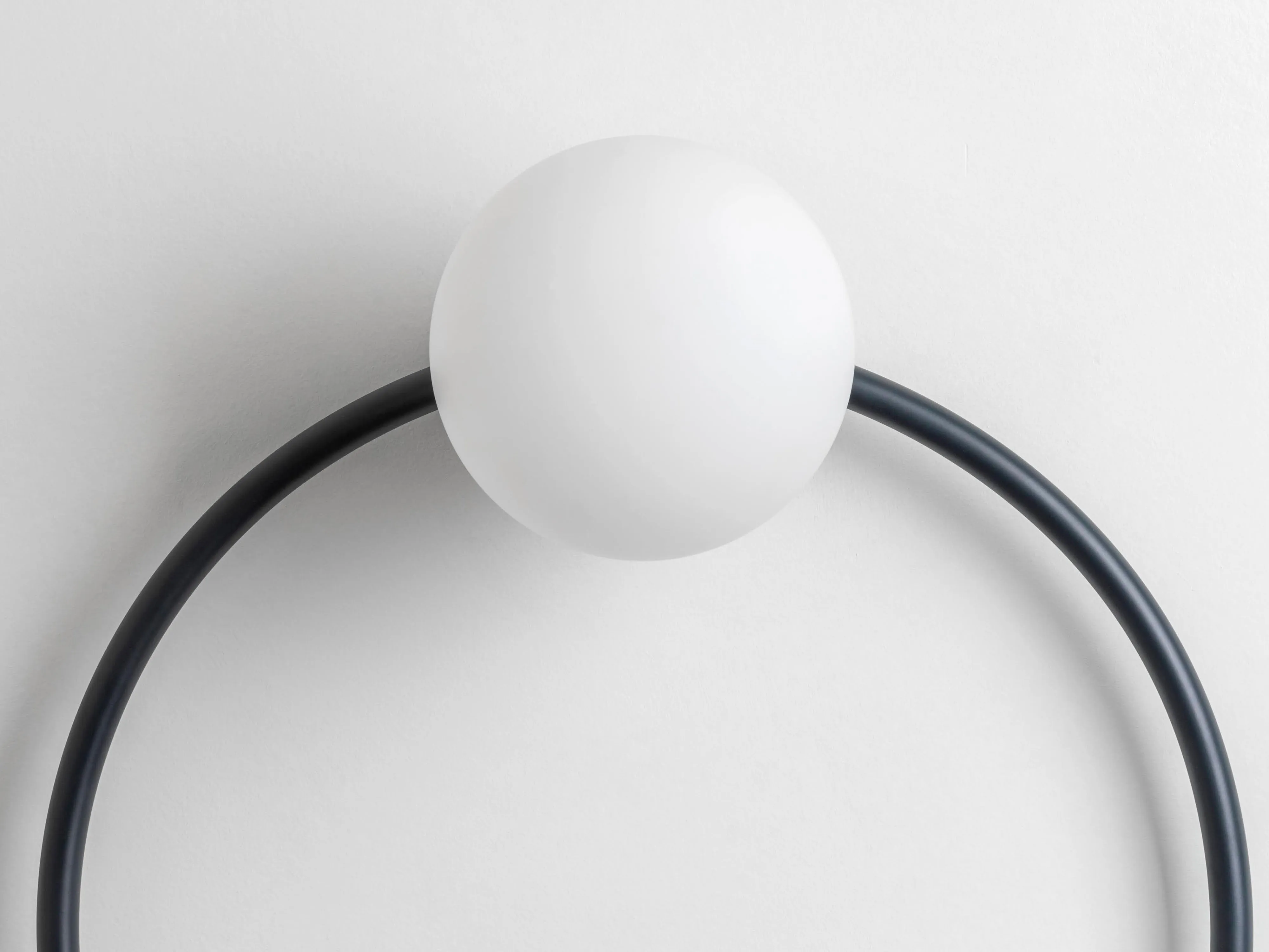 Charcoal grey ring wall light