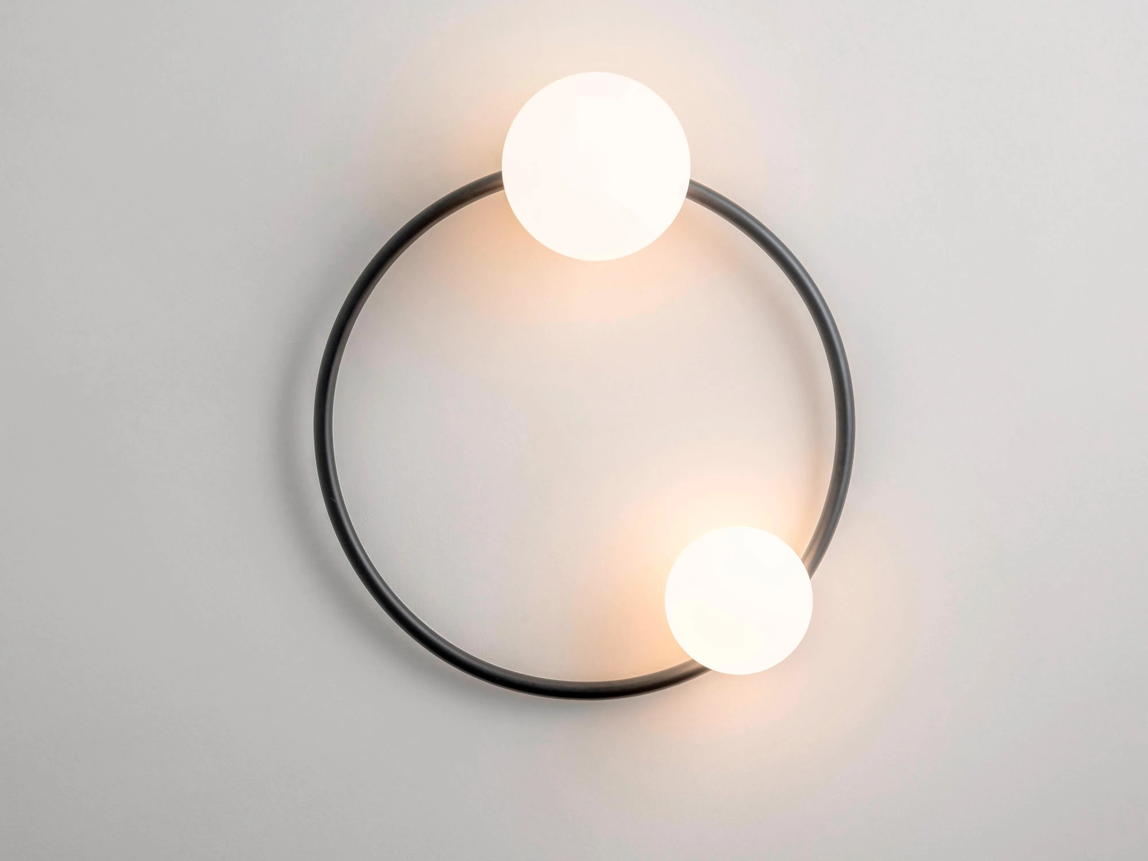 Charcoal grey ring wall light