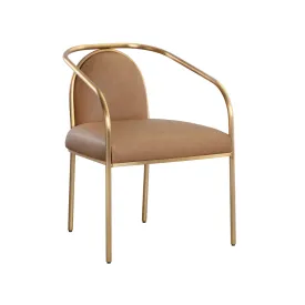 Cicero Cognac Dining Arm Chair