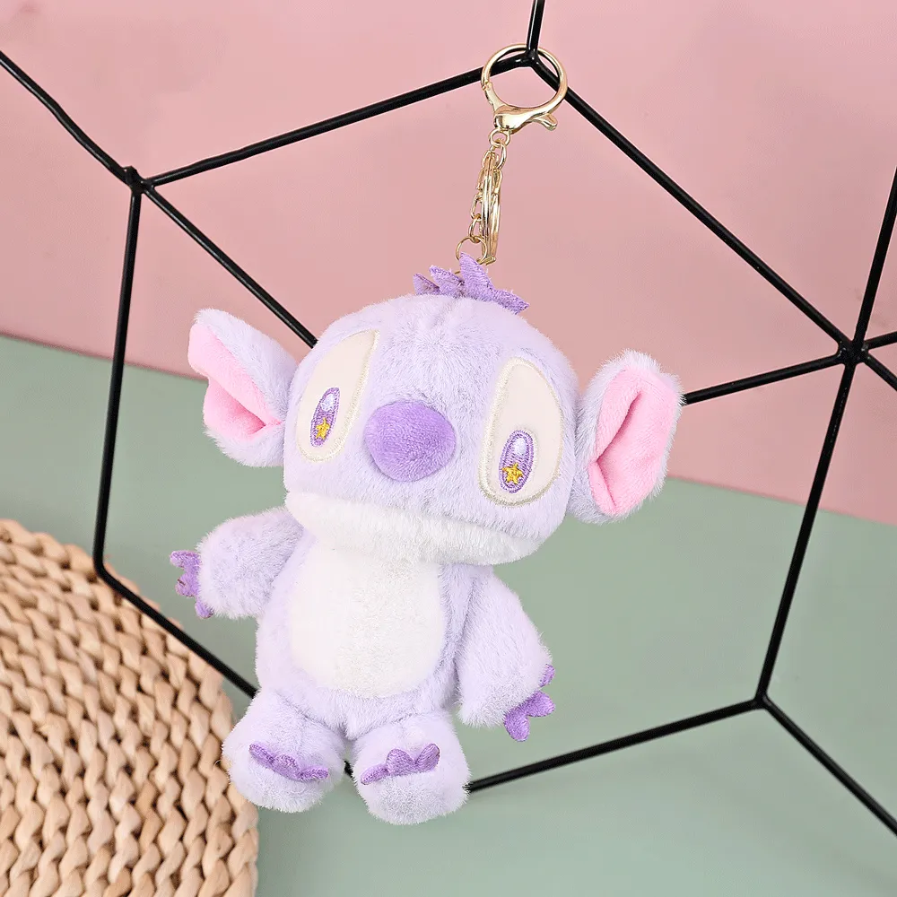 Colorful Stitch Plush Keychain.