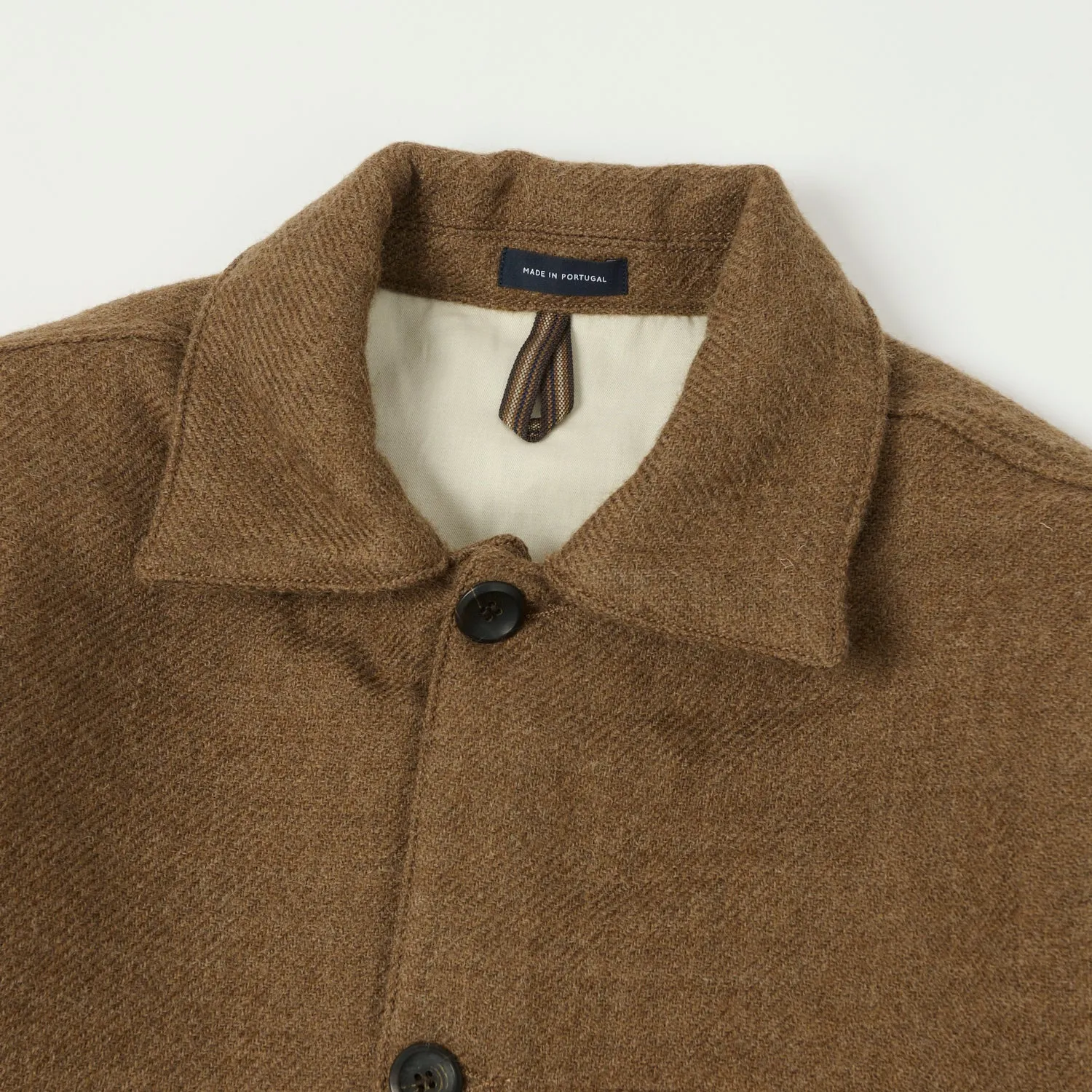 Drake's Wool Chore Jacket - Brown