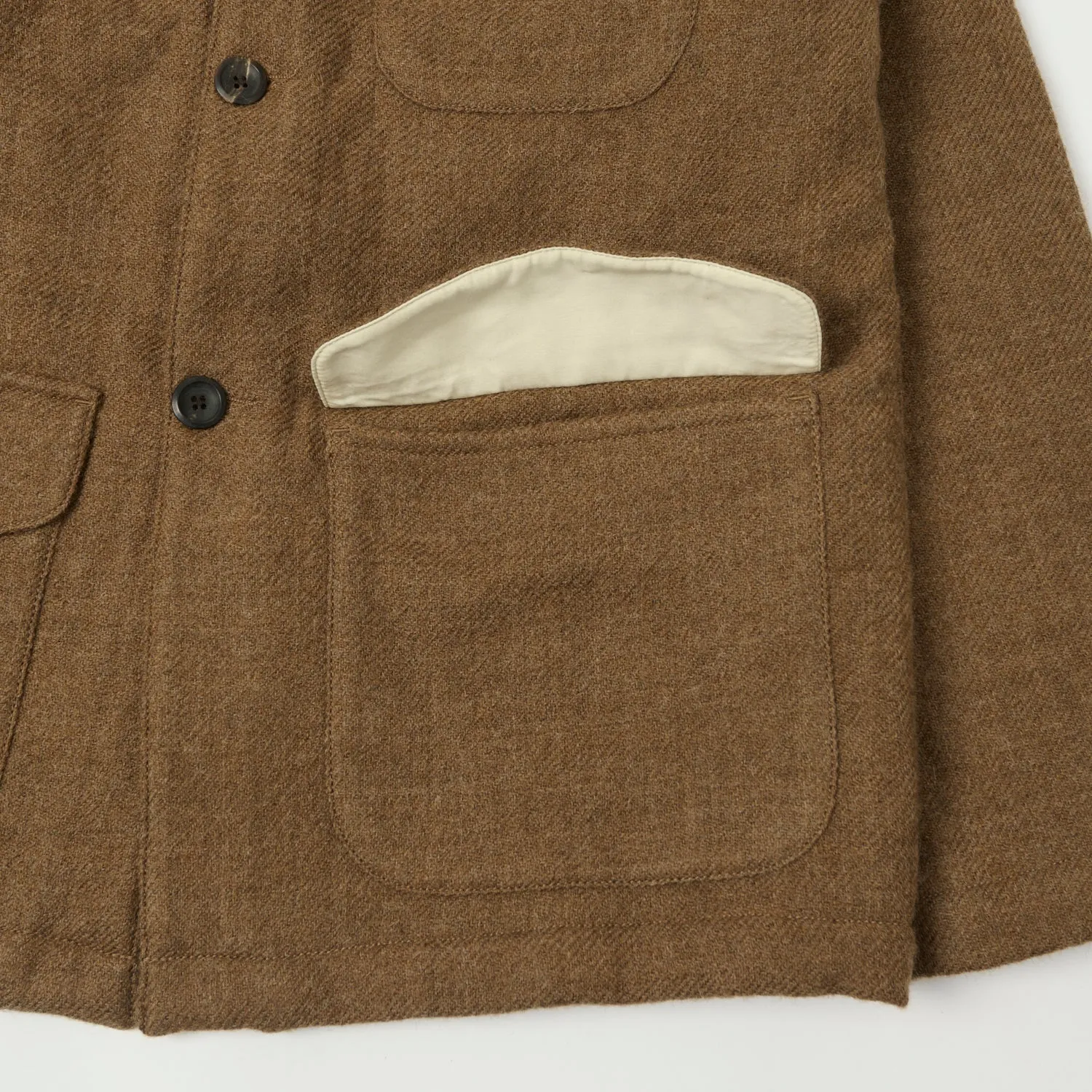 Drake's Wool Chore Jacket - Brown