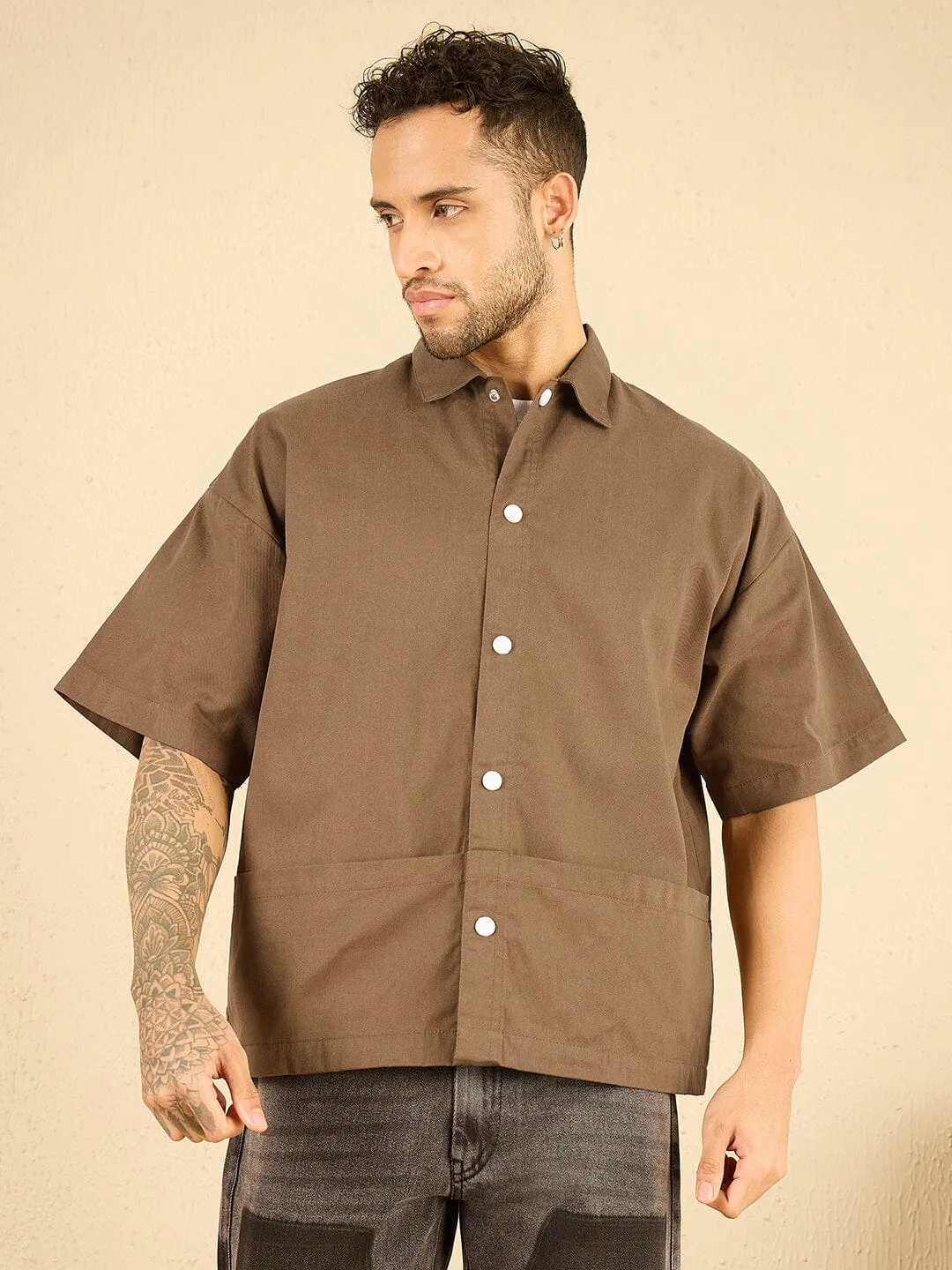 Dusty Brown Tactical Shirt