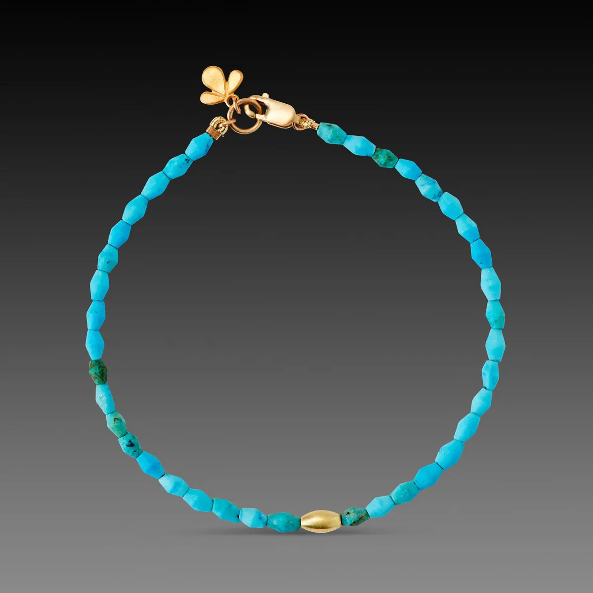 Egyptian Faience & Gold Bracelet