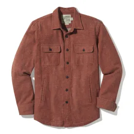 Flannel Twill Shirt Jacket - Brandy Brown