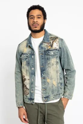 Global Map Denim Jacket