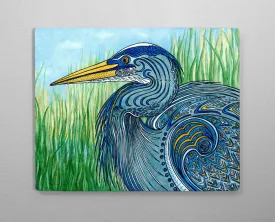 Great Blue Heron Aluminum Wall Art