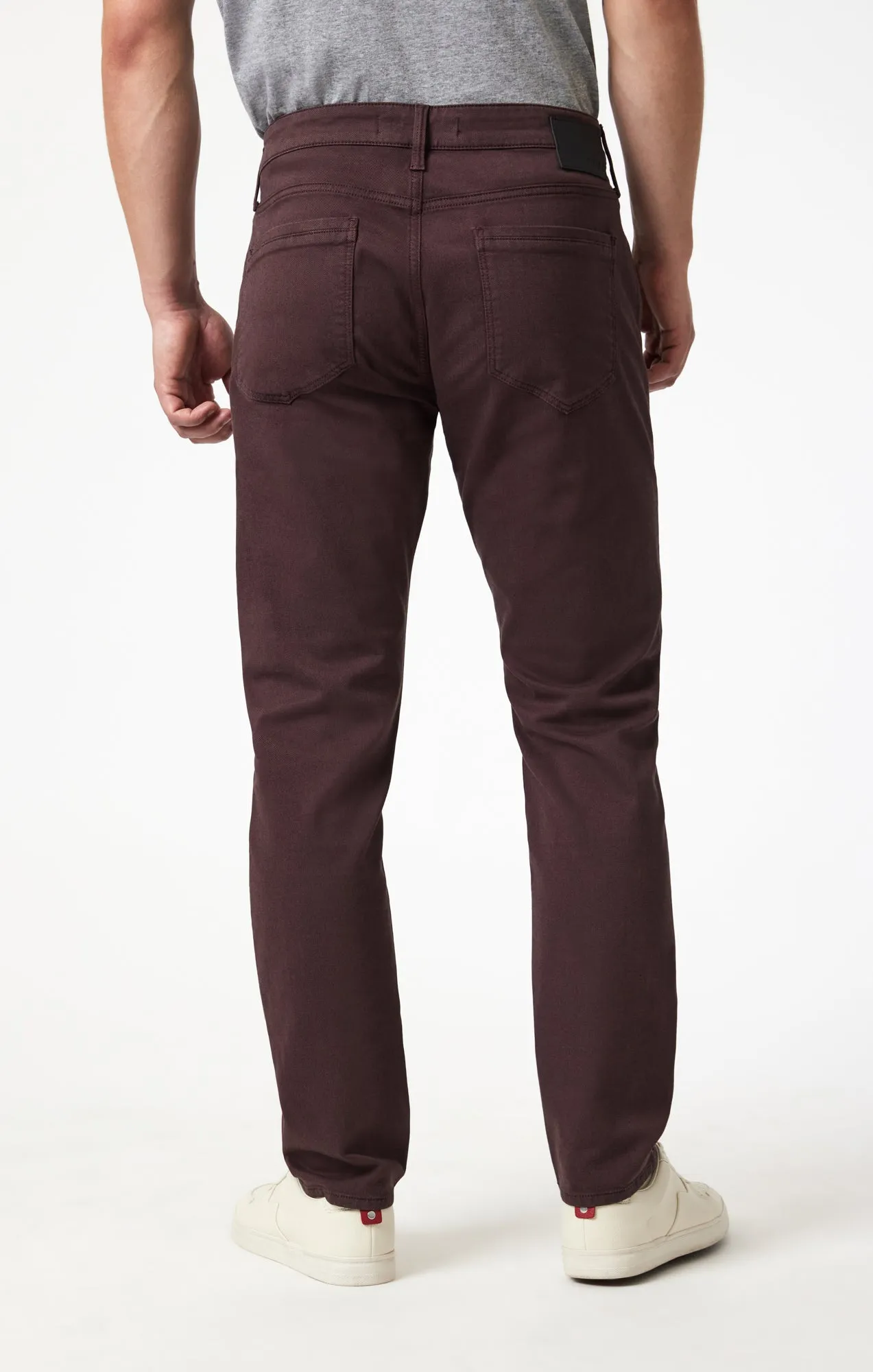 JAKE SLIM LEG IN BURGUNDY ATHLETIC