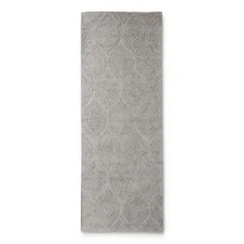 Light Blue & Gray Tone Wood Onion Swirl Hand-Tufted Rug Runner (2.5x8) 17724D