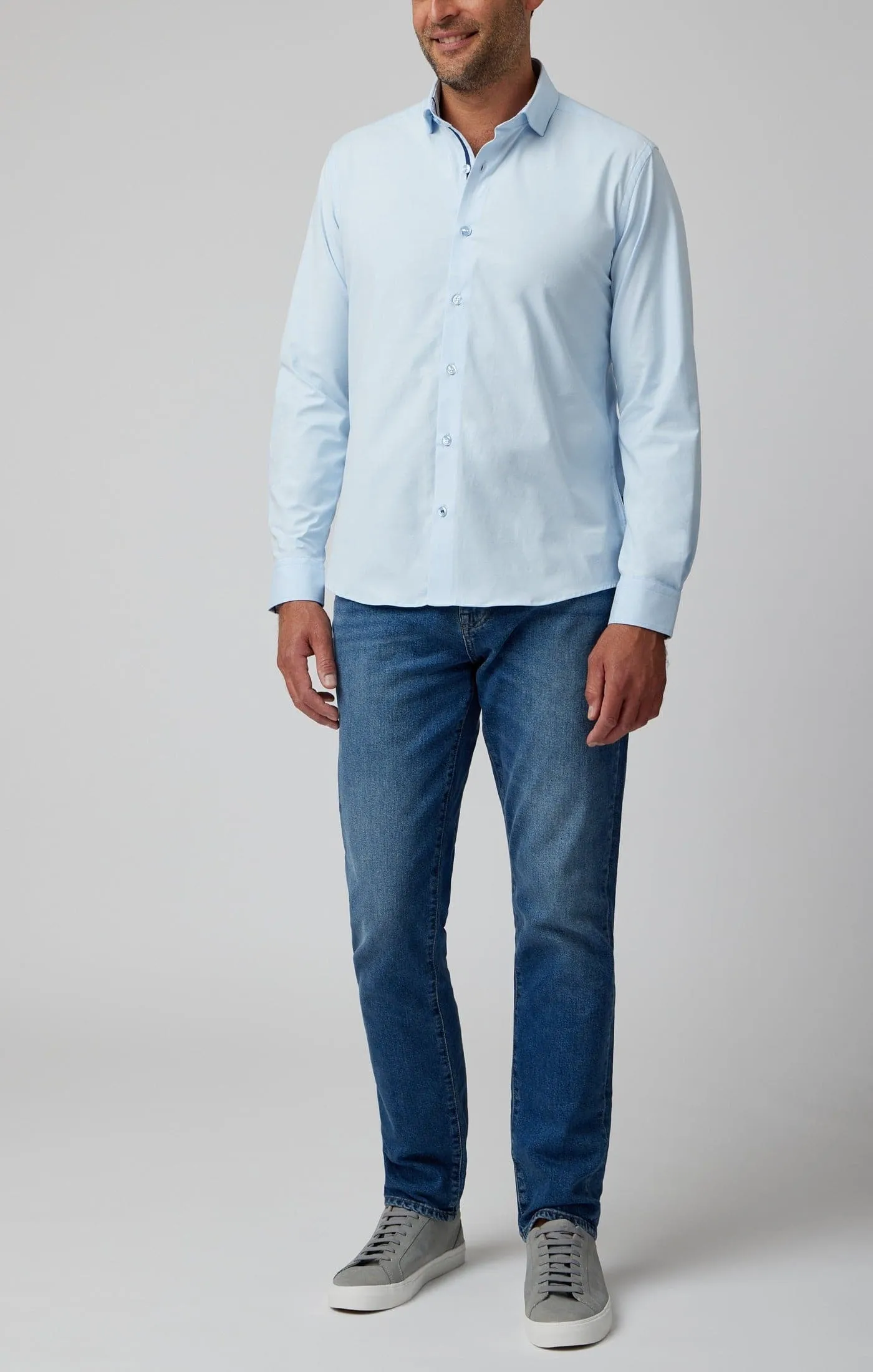 Light Blue Solid Long Sleeve DryTouch® Shirt