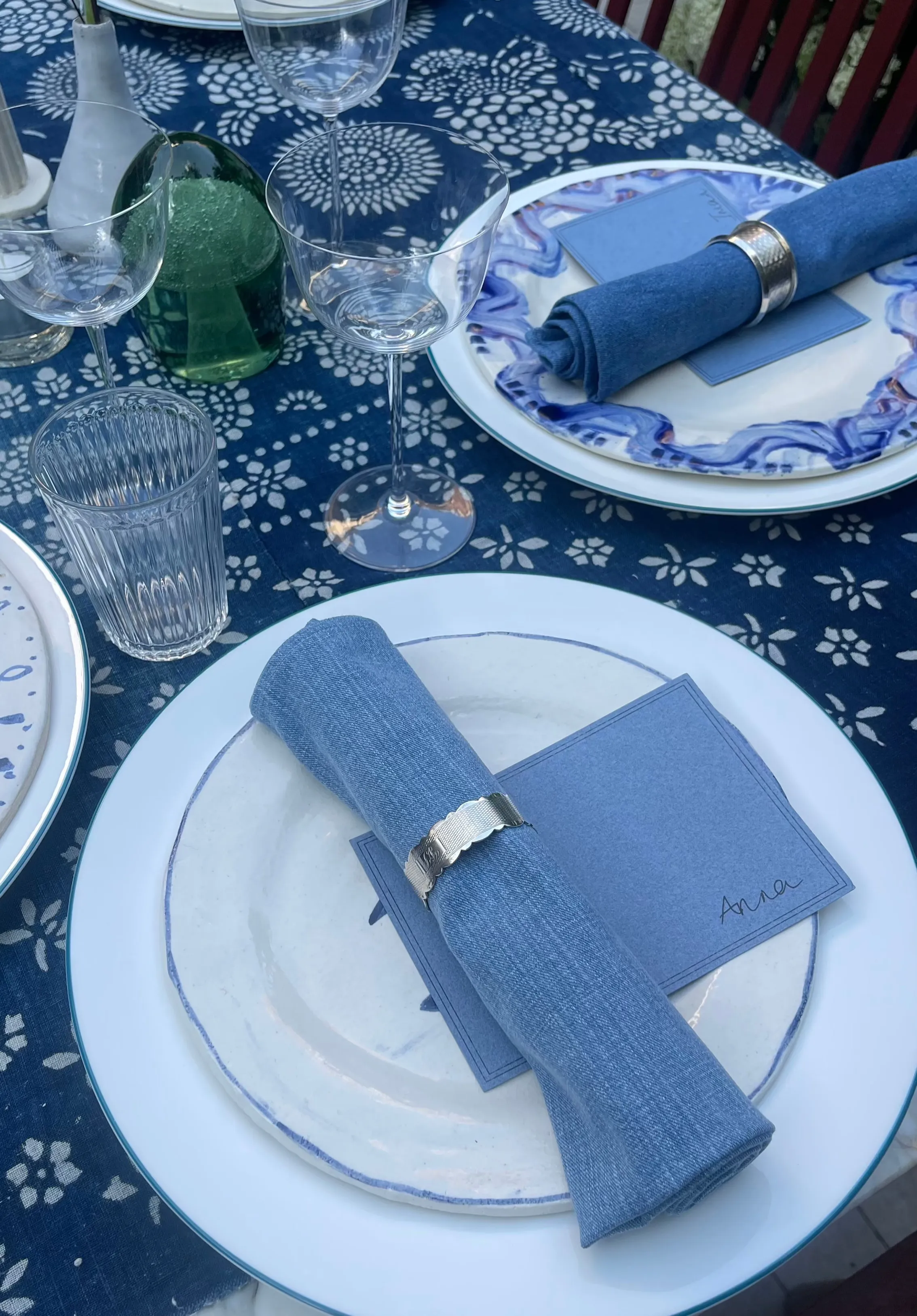 Ombre Large Denim Napkins Set of Four