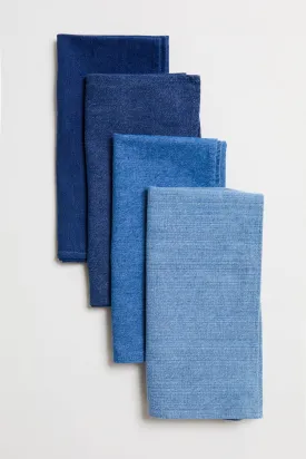 Ombre Large Denim Napkins Set of Four