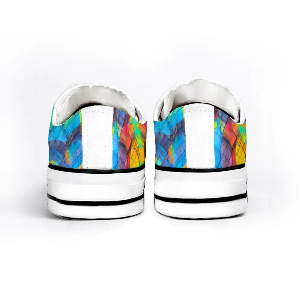 Plaid Pattern Collection - Classic Unisex Low Top Canvas Sneakers