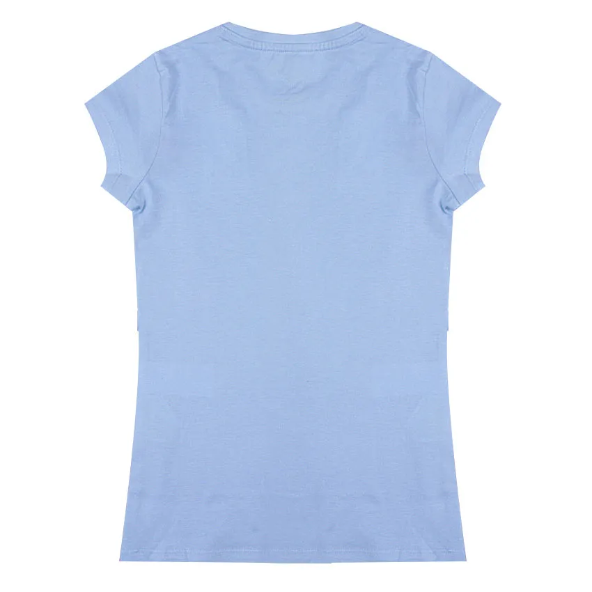 REDTAG Blue Beauty Is Here T-Shirt for Girls