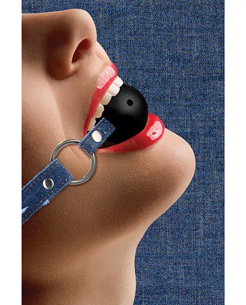 Shots Ouch Breathable Ball Gag W/denim Straps