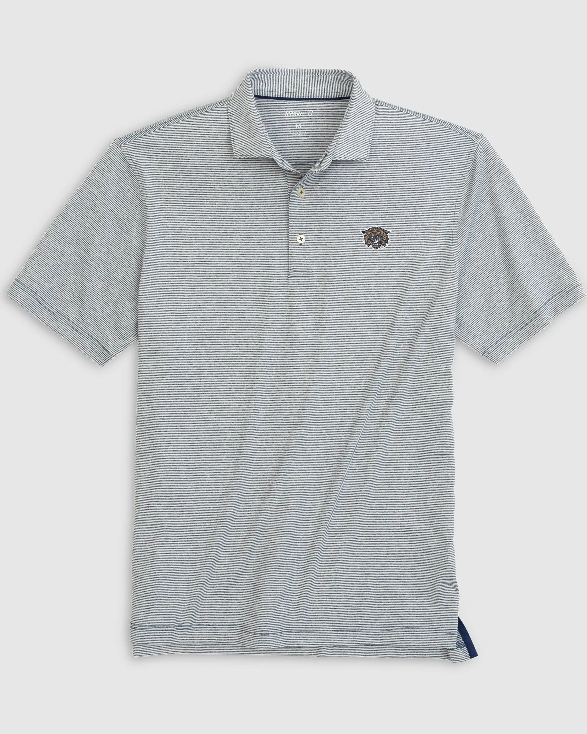 Villanova Lyndonn Striped Jersey Performance Polo - Wildcat Logo